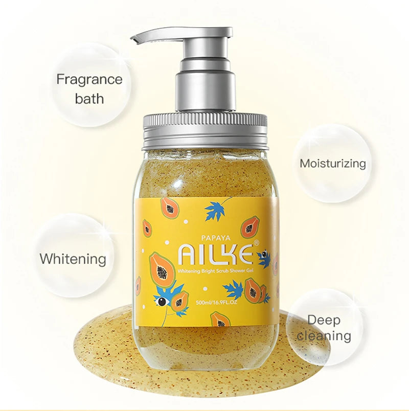 AILKE Bath foam women Whitening brightening original Scrub body wash skin care  sakura winter Exfoliating  shower gel female