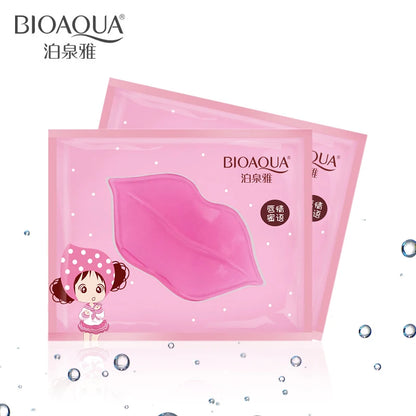 BIOAQUA 10pcs Skin Care Crystal Collagen Lip Mask Moisture Essence Lip Care Pads Anti Ageing Wrinkle Patch Pad Gel For Makeup