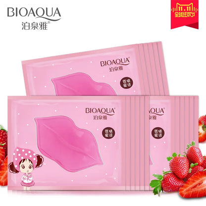 BIOAQUA 10pcs Skin Care Crystal Collagen Lip Mask Moisture Essence Lip Care Pads Anti Ageing Wrinkle Patch Pad Gel For Makeup