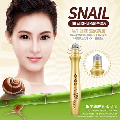 ROREC Eye Serum Anti-Wrinkle Snail Essence for Eyes Cream Dark Circle Cream Snail Hyaluronic Acid Korean Cosmetics Skin Care