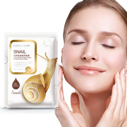 10pcs/Lot Snail Essence Facial Mask Skin Care Face Mask Whitening Hydrating Moisturizing Mask Korean Tender Skin And Soft Skin