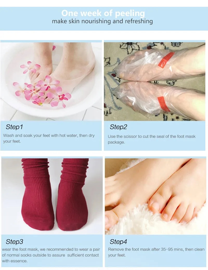 14pcs=7bags Exfoliating Foot Socks for Pedicure Sosu socks Peeling for Foot Care Beauty Feet Mask for the Feet Peeling Skin Care