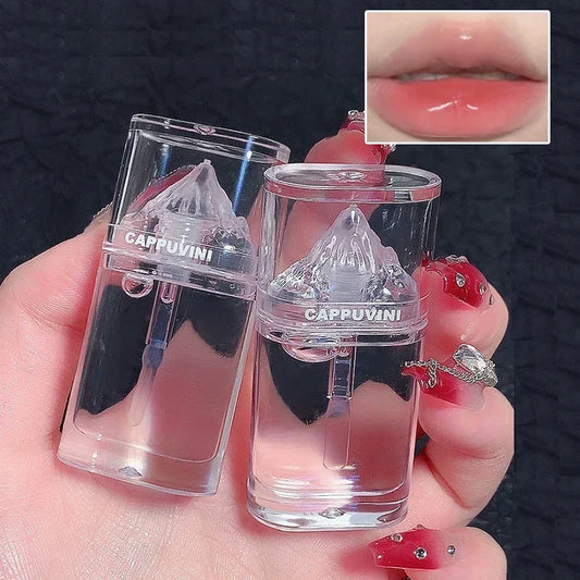 Ice Mountain Lip Gloss Honey Lip Oil Crystal Jelly Lip Glaze Moisturizing Transparent Waterproof Liquid Lips Makeup Cosmetics