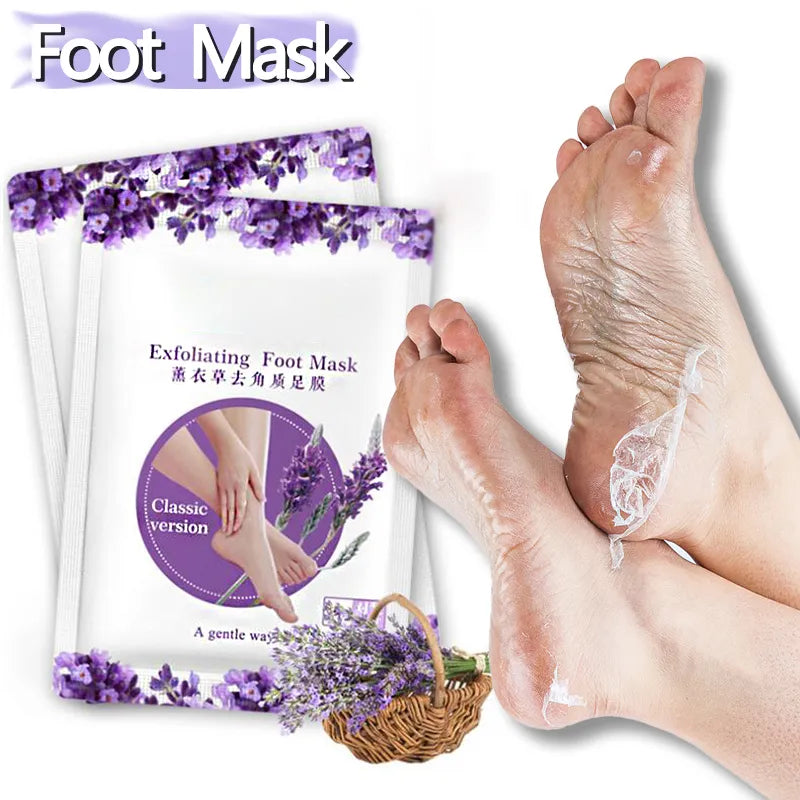 5 Pair Exfoliating Foot Mask Foot SPA Pedicure Socks Remove Dead Skin Whitening Heels Feet Peeling Anti-Cracked Foot Skin Care