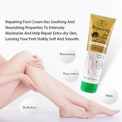 3x Foot Cream Snail Mucus Extract Anti-chafing Remove Dead Skin Moisturizing Anti-crack Whitening Smooth Skin Foot Skincare