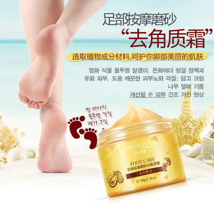 BIOAQUA 180g Foot Massage Scrub Exfoliating Cream Repai Rough Skin Whitening Smooth Moisturizing Anti Wrinkle Foot Care Cream