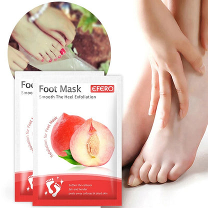 EFERO 6/8pack Exfoliating Foot Mask Pedicure Socks Foot Patch Whitening Foot Mask Peel Feet Mask for Legs Peeling Dead Skin