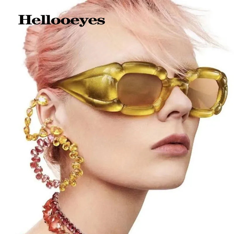 Retro Sexy Square Y2K Sunglasses For Women Men Luxury Brand Fashion