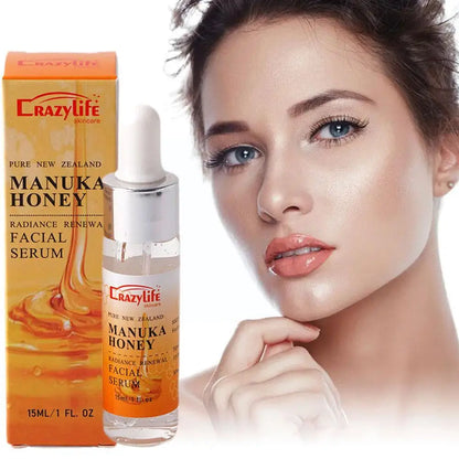 15ml Honey Face Serum Anti Aging Anti Wrinkle Essence Care Face Shrinking Remove Fine Pore Moisturizer Lines Skin Firming N2E0