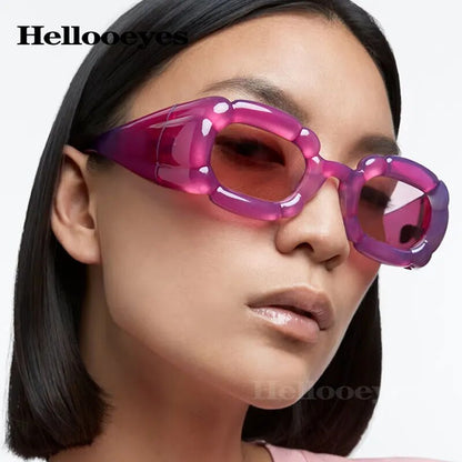 Retro Sexy Square Y2K Sunglasses For Women Men Luxury Brand Fashion