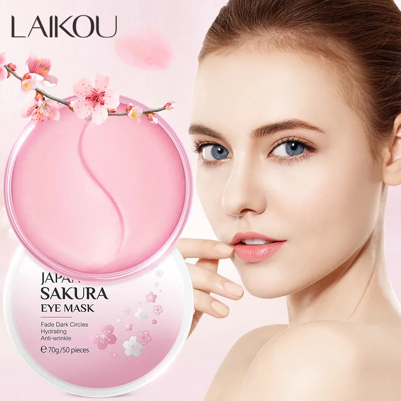 LAIKOU Sakura Facial Cleansing Skincare Set Whitening Moisturize Beauty Health Eye Mask Lip Mask Korean Facial Care Products Kit