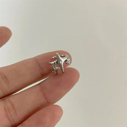 1Pc Irregular Cross Star Ear Clip No Piercing Earrings for Women Girls Fake Cartilage Ear Cuff Geometric Y2k Jewelry Accessories