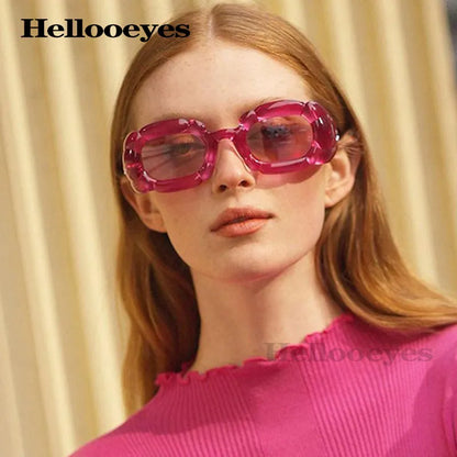 Retro Sexy Square Y2K Sunglasses For Women Men Luxury Brand Fashion