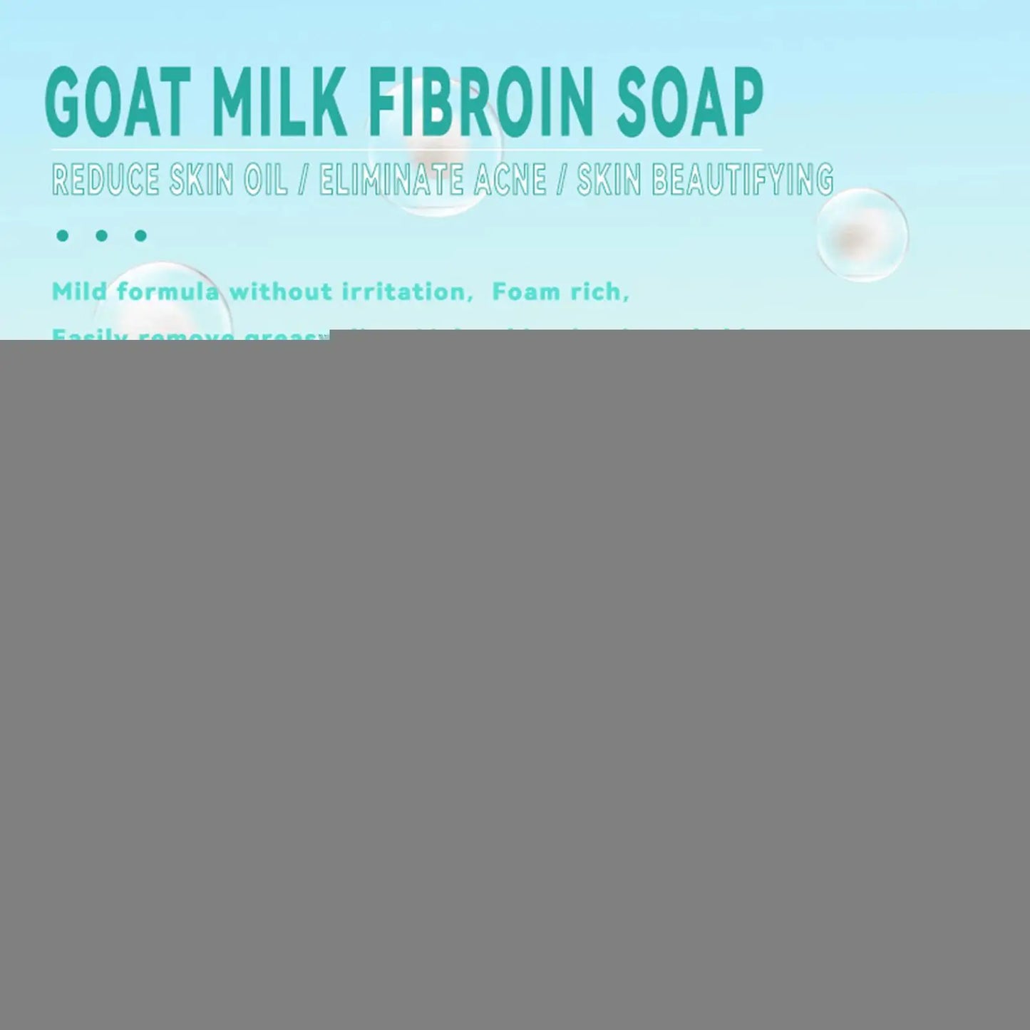 100g Silk Protein Skin Repair Soap Natural Goat Milk Control Oil Facial Bath Bar Foam Soap Remove Handmade Protein Soap Mit C6K3