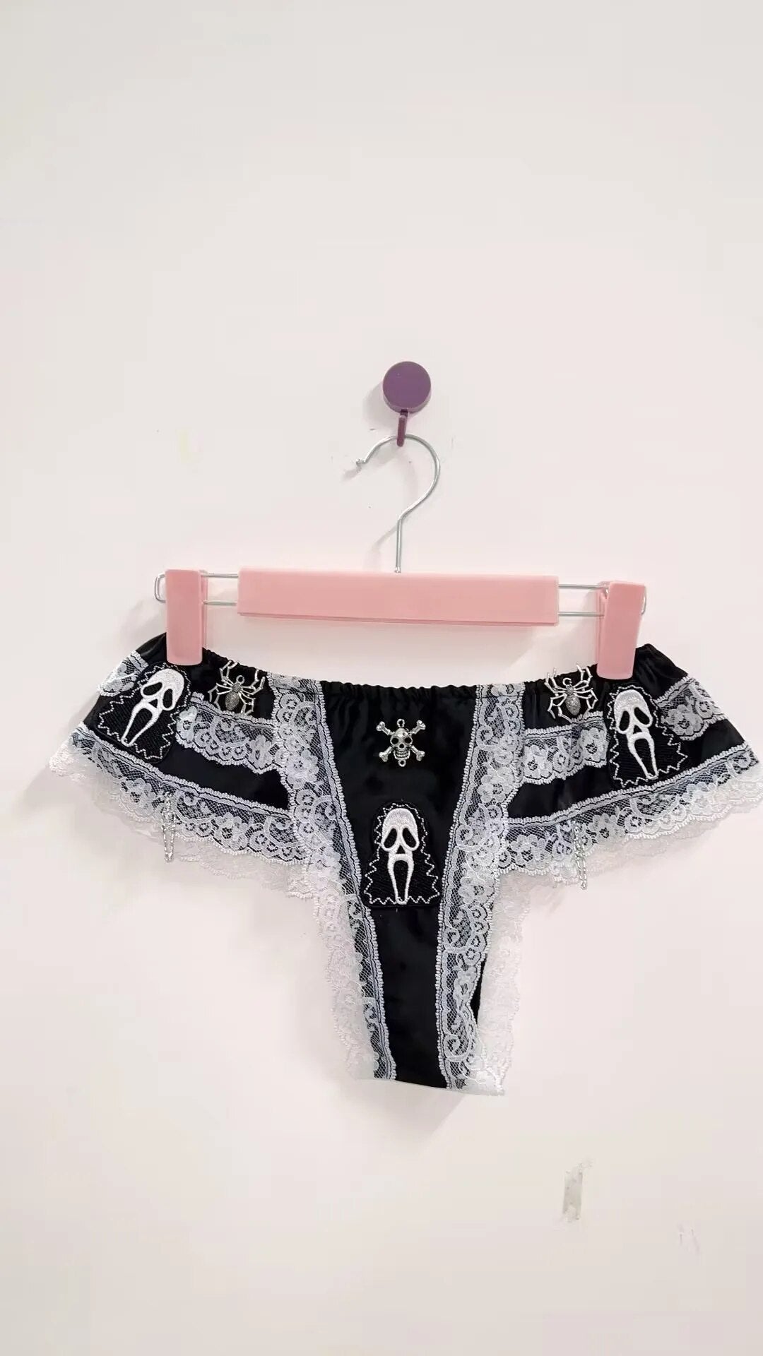 Halloween Thrills And Frills Scream Lace Horror Goth Y2K E-Girl panties