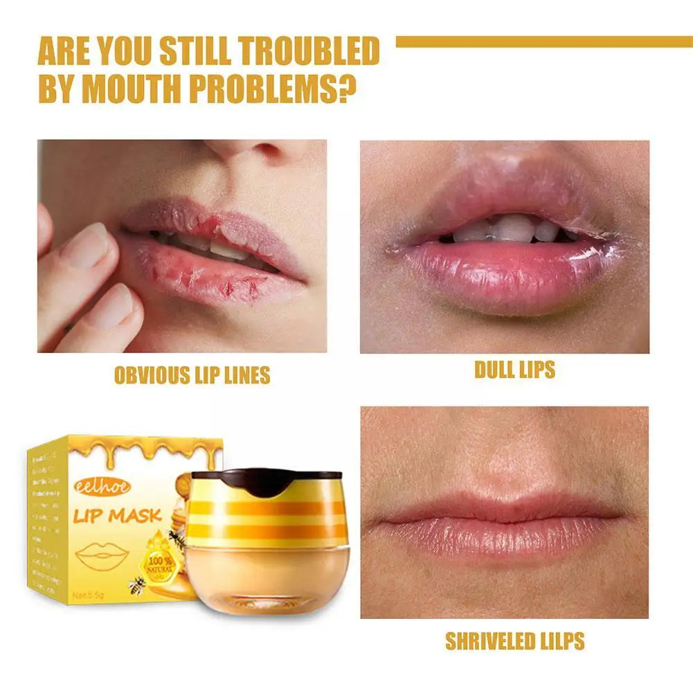 Honey Lip Balm Moisturizing Propolis Lip Mask Remove Brush Nourishing Skin Lip Oil Care Line Reduce Lips With Dead