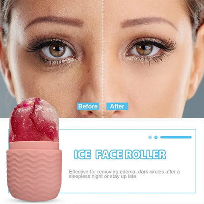 Silicone Ice Facial Roller Skin Care Beauty Lifting Contouring Tools Ice Cube Trays Ice Globe Balls Face Massager Skin Care Tool