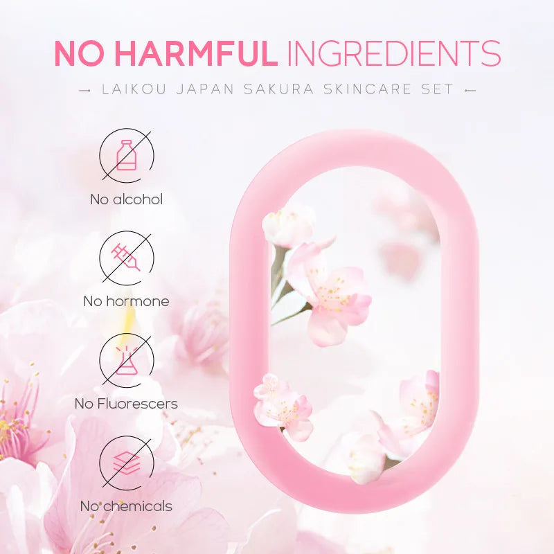 5-piece Gift Box Cherry Blossom Sakura Skin Care Set Collagen Eye Cream Serum Facial Cleanser Toner Facial Cream Beauty Makeup