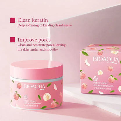 BIOAQUA Honey Peach Exfoliating Cream Facial Scrub Exfoliant Body Scrub Moisturizing Nourishing Exfoliator Skin Care Exfoliants