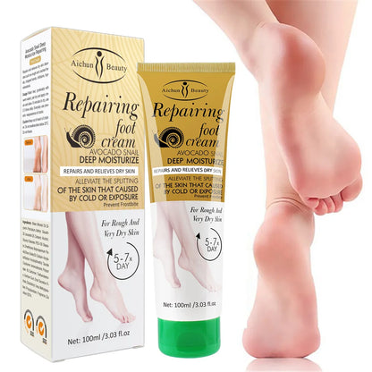 3x Foot Cream Snail Mucus Extract Anti-chafing Remove Dead Skin Moisturizing Anti-crack Whitening Smooth Skin Foot Skincare