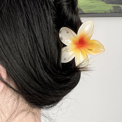 E-Girl Hawaiian Hibiscus Flower Coconut Girl Beach Siren Mermaid Boho Aesthetic Hair Clip Kawaii Y2K Hair Accessories