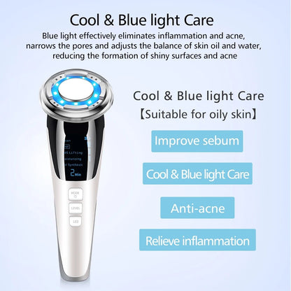 7in1 RF&EMS Radio Mesotherapy Electroporation lifting Beauty LED Photon Face Skin Rejuvenation Remover Wrinkle Radio Frequency